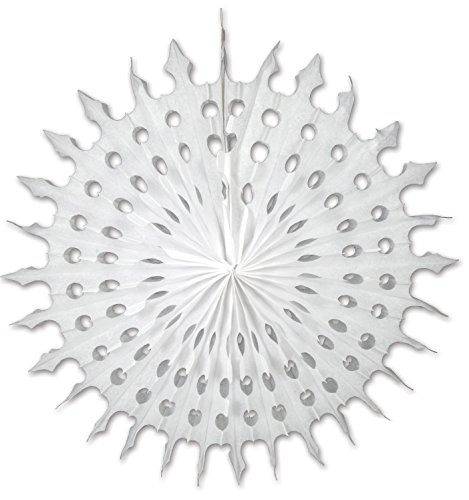 Beistle 22877-W Tissue Paper Snowflakes, 28
