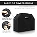 SHINE HAI BBQ Grill Cover, 58-Inch Waterproof 600D Heavy Duty Gas Grill Cover for Weber Brinkmann, Char Broil, Holland and Jenn Air, Black