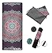 TXK Yoga Mat Non Slip Hot Yoga Mat,Eco-Friendly Natural Rubber | Best for Yoga, Pilates, Exercise, Workout, Bikram and Hot Yoga. Luxury Sweat- Grip Mat. (Flower, 72”×27”×1.5mm)thumb 1