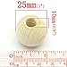 PEPPERLONELY Brand 20PC Natural Color Large Round Wood Spacer Beads 25mm (1 Inch)