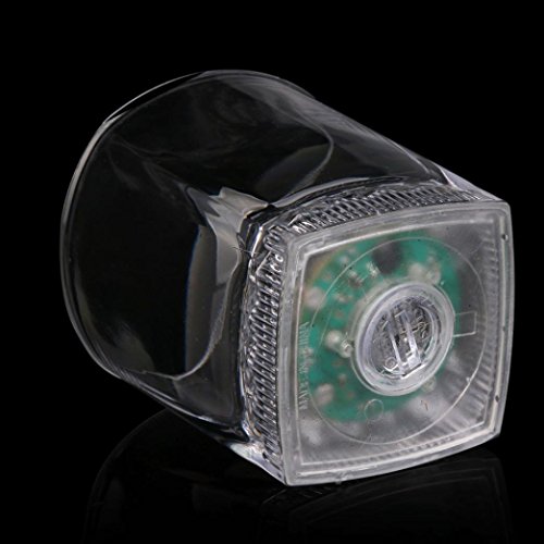 Transer Distinctive Flashing Led Wine Glass Light Up Barware Drink Cup Party Wedding (C, Clear)