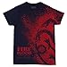 HBO Game Of Thrones Men's Fire and Blood Splatter T-Shirt - Navy (X-Large)