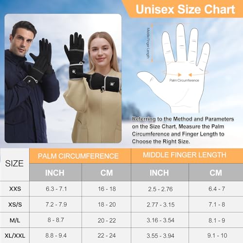 Savior Heated Glove Liners,Electric Heated Thin Gloves with Remaining