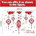Whaline Chinese New Year Window Clings Decal Wall Stickers 2019 Spring Festival Decorations Removable Art Décor for Home Restaurant Store Party Supplies
