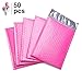 Fuxury Bubble Mailer, 6x10 Inch Bubble Mailers 50 Pack, Self-Seal Adhesive Padded Envelopes, Water Resistant Mailers, Shipping Envelopes for Packaging, Small Business, Mailing,Bulk Pink#0