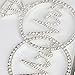 Mr & Mrs Cake Topper For Wedding Anniversary Rings Crystal Rhinestone Party Decoration (Silver)