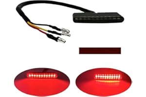 LENJIEMT Motorcycle Tail Light Strip mini Brake light Red Running license Plate Light 12V With Bobber Chopper ATV Dirt Bike