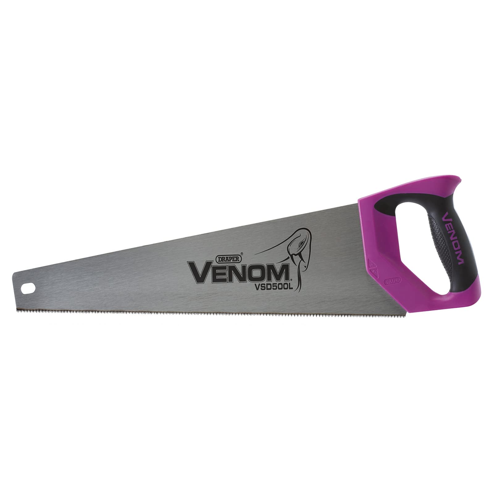 Draper 66125 Venom Double Ground 14PPI Laminate Saw, 500 mm Blade Length , Blue
