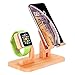 BENTOBEN 3-In-1 Charging Stand Hard PC (Not Wooden) Universal Nightstand Charging Dock Station for Apple Watch Series 4/3/2/1 iPhone XS Max XS XR X 8 7 6S 6 Plus SE 5S 5 Android Smartphone iPad Tablet