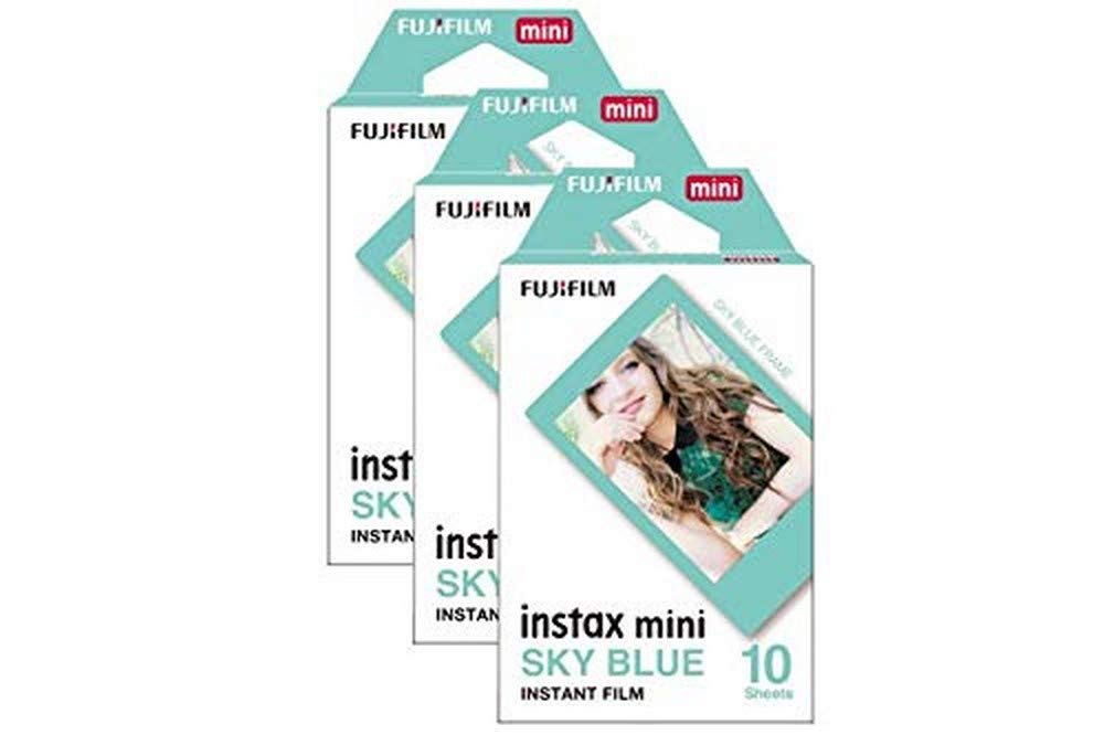Fujifilm Instax Mini Sky Blue Border Photo Film 30 Pack