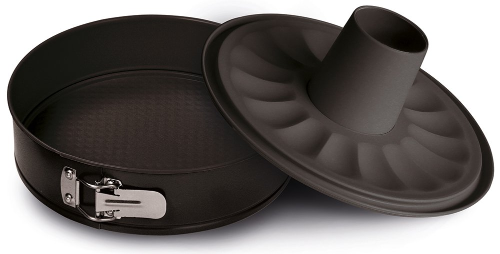 Guardini Gardenia No Drip Double Bottom Springform Cake Tin, Steel, 30 x 30 x 7.6 cm (Black) — image 1