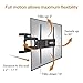 Loctek 47-90 Inch TV Wall Mount Full Motion Articulating Swivel Tilt fit for Max VESA 800x600mm TV LED LCD Plasma Flat Screen Up to 132 lbs