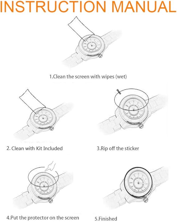 3X Protector de Pantalla Universal para Reloj 37 MM, Cristal ...