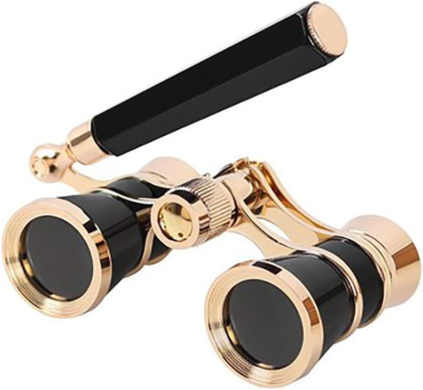 SPORS 3X25 Guan Opera telescope with handle ladies metal telescope to watch the game concert binoculars-black
