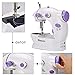 Homdox Combo Mini 2-Speed Double Thread Sewing Machine,White LSS-202