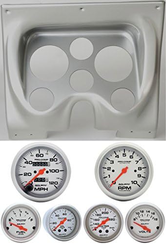 Classic Dash 110-67-51002 Camaro Silver Dash Carrier Panel w/ Auto Meter Ultra Lite Mechanical Guage