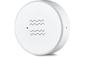 Haozee Zigbee Smart Vibration Sensor,Real Time Monitoring,Door Window Vibration Detection Alarm for Home Security,App Remote Control,Support Home Assistant Zigbee2MQTT