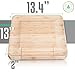Cheese Board Set: 13x13.4x2 Inch All Bamboo Tray with Slide Out Drawer, 4-Piece Cutlery, Coasters and Guide in a Gift Box, Perfect Housewarming Gift & Best Gift for Every Kitchen