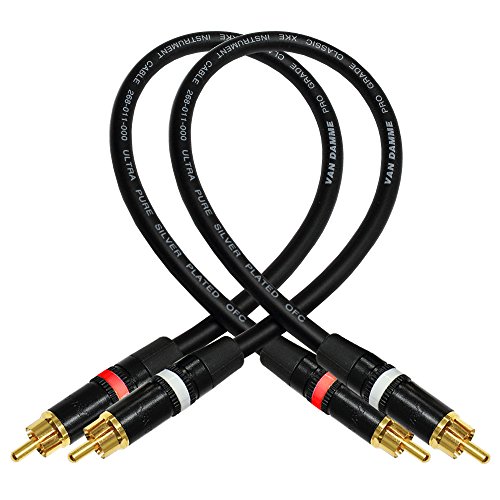 Buy 1 Foot RCA Cable Pair Custom Made by WORLDS BEST CABLES Made