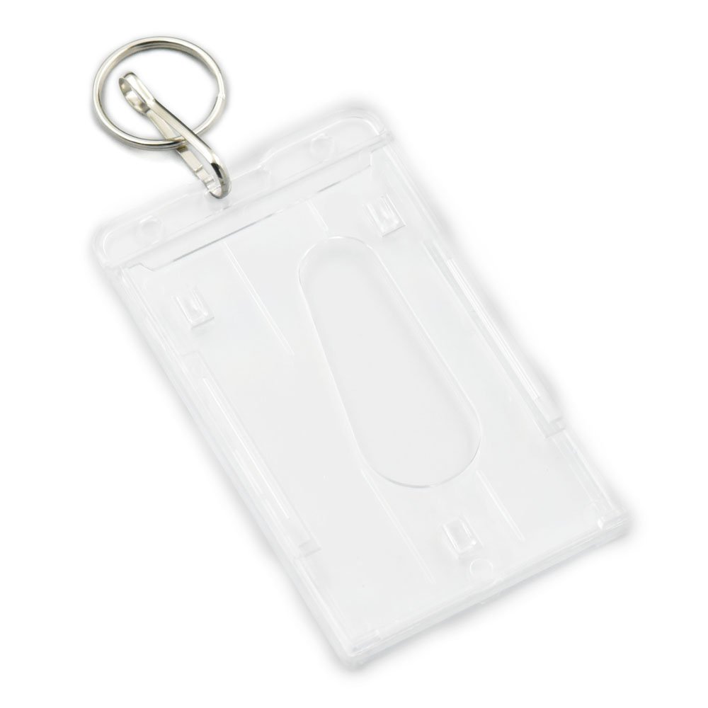 10 Sets ID Card Badge Holder keyring Hook Reel Retractable Strap Lanyard Clip VL2