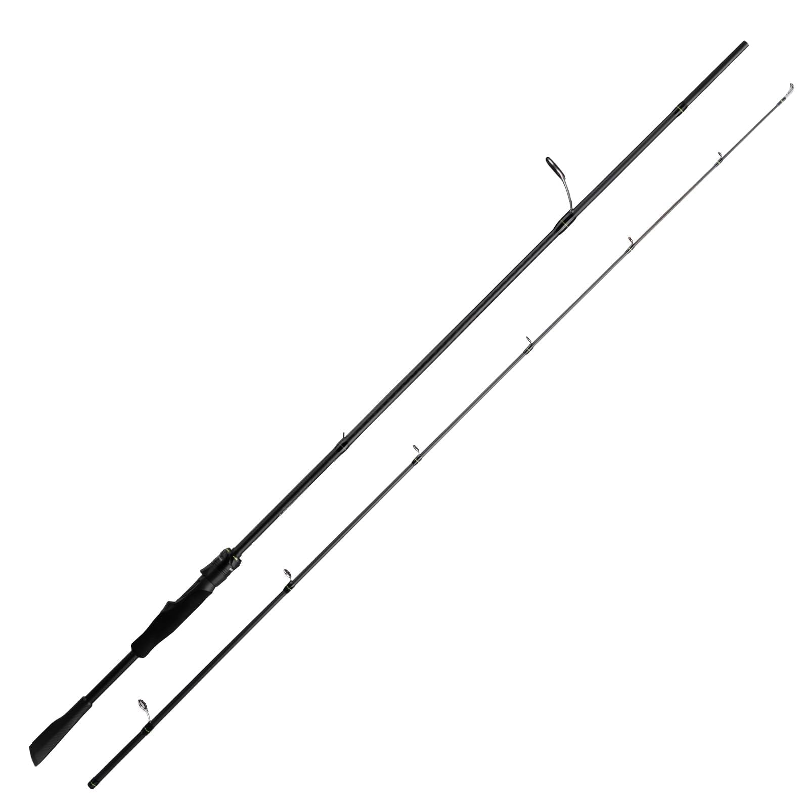 Photo 1 of HANDING M1 Spinning Rod 2-Piece Bass Fishing Rod for Largemouth Smallmouth Walleye Striper Small Red Drum, 6'6'' Carbon Fiber Rod with Fuji Guide Rings
