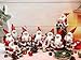 CHENGMON Christmas Santa Claus Ornaments Decorations for Tree Hanging Figurines Collection Traditional Holding Home Decors Set of 9 Pcs Assortment Pack 6