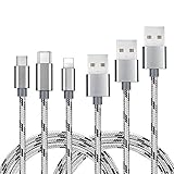 3Pack Multi Charger Cable 5FT-3.3FT-1FT Bolatus 3 in 1 Multiple Device Phone Connector USB Charging Cord Portable Universal Compatible with Cell Phone X 8 7 Plus Android Galaxy S8(Multi Pack 1-3-5FT)