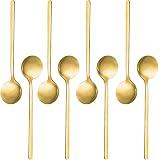 Set Da 8 Cucchiaini Da Caffè In Acciaio Inox Oro, 11,9 Cm, Mini Cucchiai Lucidi Per Caffè, Tè, Dessert, Lavabili In Lavastoviglie - 6