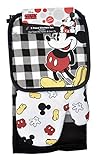 Disney Oven Mitt Pot Holder & Dish Towel 3 pc Kitchen Set (Mickey Mouse Black)