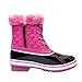 Global Kids Winter Boots, Black/Pink36, 12 M US Little Kid
