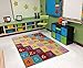 Ottomanson Children's Garden Collection Educational Letters and Numbers, Puzzle Piece Design, 5'0