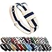 BARTON WATCH BANDS 18mm Linen/Navy Standard Length Ballistic Nylon NATO® Style Straps