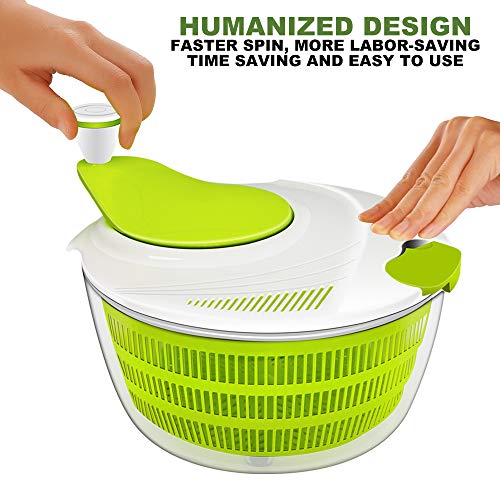 Kasonic Salad Spinner with Vegetable Scissors Large Capacity; BPA