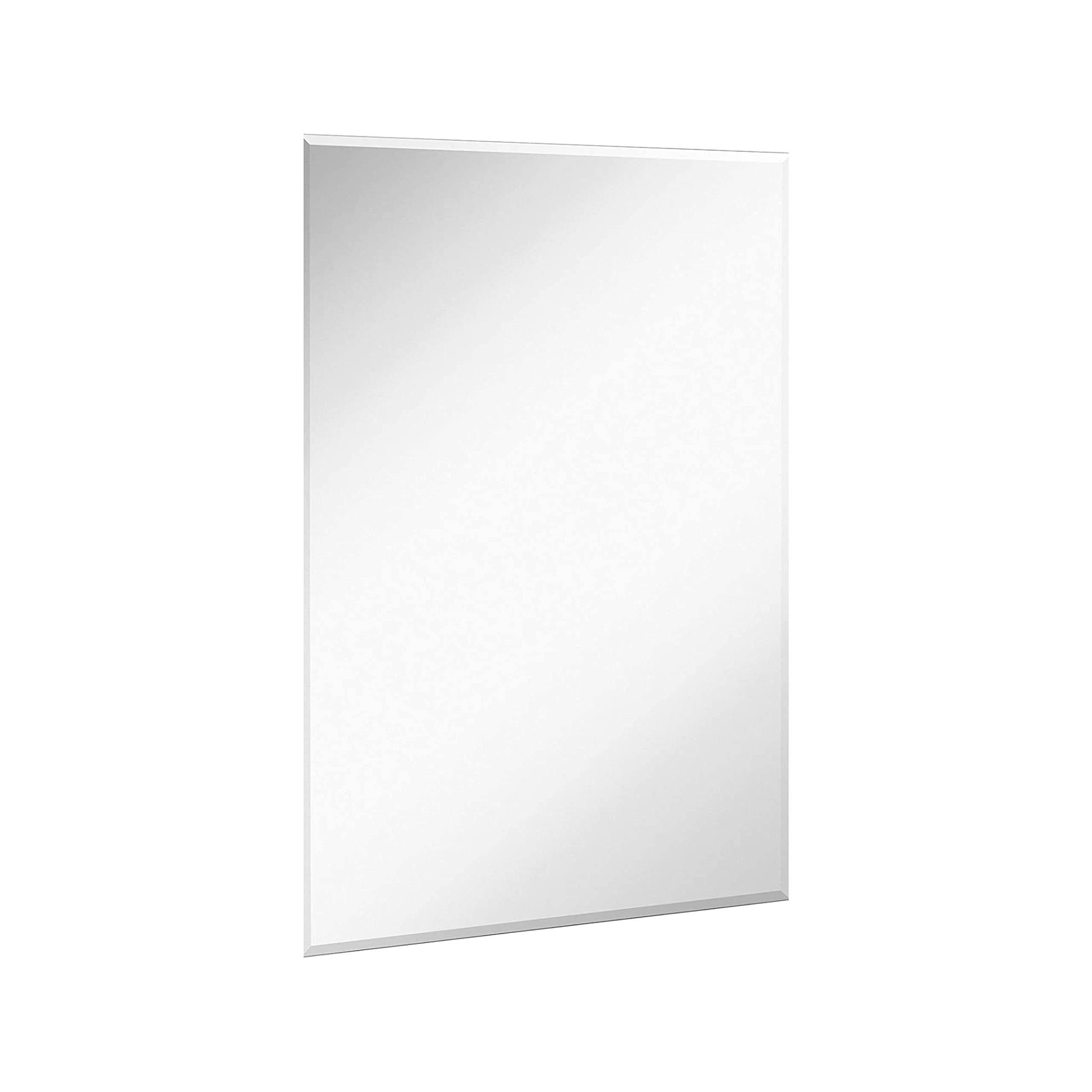 Photo 1 of Hamilton Hills 30x40 inch Frameless Rectangular Mirror | Large Polished Glass Core Back, Lightweight Vanity Mirror | Beveled Bathroom Mirrors for Wall | Hanging Horizontally or Vertically Gym Mirror