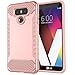 LG G6 Case, JDB Heavy Duty Defender Shock Absorption Impact Resistant Protection Hybrid with Flexible Inner Protection and Reinforced Hard Bumper Frame Case for LG G6 (2017) - Rose Gold