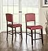 Linon FBA_ Monaco Stool, 24-Inch, Dark Red, 17.75