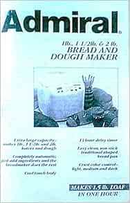 Admiral Bread Machine Manual (Model: ZOJ44510) Reprint [Plastic Comb
