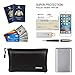 JUNDUN 5200℉ Fireproof Money Bag,13.4”x9.4” Water Resistant and Fireproof Cash Bag with External Pocket,Home Fire Safe Storage Bag Pouch for Money,Cash,Passport and Card