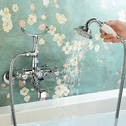 Wasserrhythm Clawfoot Tub Faucet with Shower Diverter Victorian