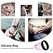 COOLOO 10 Pack Silicone Wedding Ring for Women, Premium Wedding Bands Thin and Stackable Durable Comfortable Rubber Rings, Black White Pink Silver