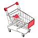 Vktech Mini Shopping Cart Supermarket Handcart Shopping Utility Cart Mode Storage Toy (Red)