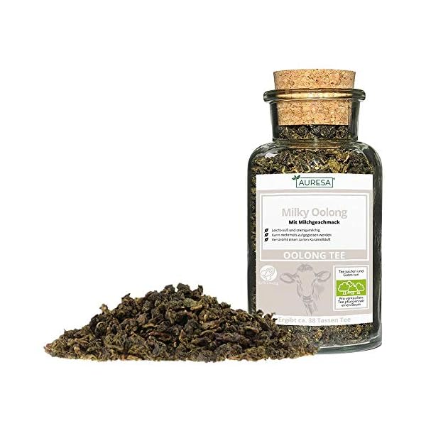 AURESA Milky Oolong loser Tee im Glas | 100g Oolongtee mit Milcharoma | Kann mehrmals aufgebrüht werden
