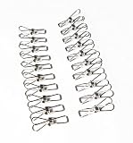 20Piece Stainless Steel Wire Multi-Purpose Clips, Set of 20 Stainless Steel Clothpins