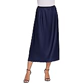 Avidlove Women's Satin Half Slip 36" Lace Long Underskirt S-XXL