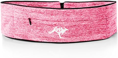 Running Belt &amp; Fitness Waist Pack - Hidden Travel Wallet And Zipper Money Pouch - Workout Fanny Pack for Men &amp; Women - WallaBelt Sports - L