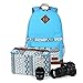 Koolertron Professional Cute Canvas Camera Case/Backpack with Rain Cover for SLR DSLR Canon Nikon Sony Camera Bag Fits for 15