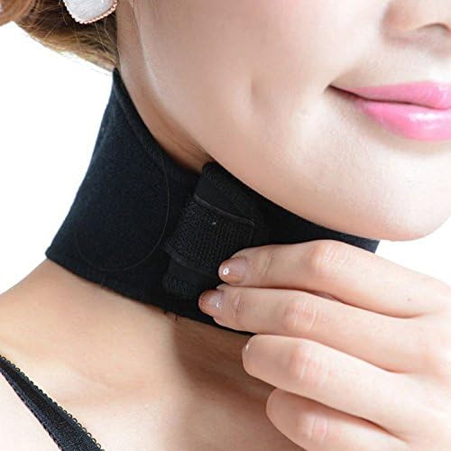 ROMUCHE Neck Brace, 1Pack Magnetic Therapy Tourmaline Belt Support, Self Heating Neck Support for Pain Relief, Migraines, Headaches-Flexible, Soft &Flexible Neck Support Brace