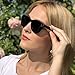 ELITERA Women Men Sunglasses Famous Lady Designer Gradient Colors Polarized Glasses UV400 E0717(Black&Gray)