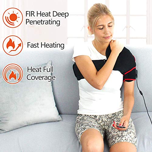 CHEROO Shoulder Heating Pad with Vibration Massager, and Auto Shut Off