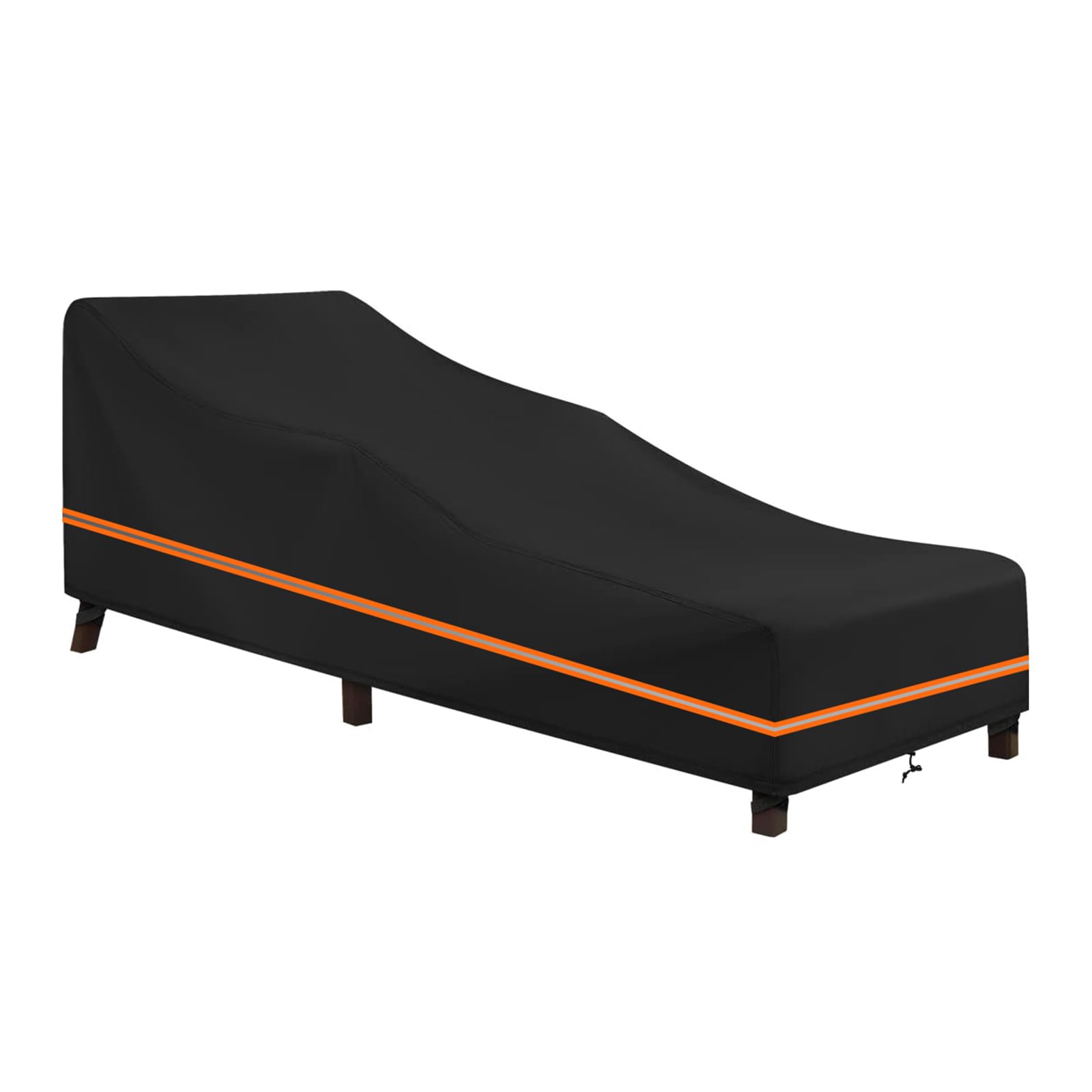 LCGOD Waterproof Garden Sunbed Cover,Heavy Duty 600D Oxford Fabric Windproof Outdoor Sun Lounger Covers Anti-UV Patio Sunbed Lounger Cover-200 x 75 x 40 / 70cm